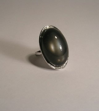WSTNR20111: Moonstone with Diamonds, White Gold 750